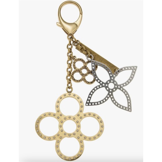 Lous Vuitton, Pre-loved Multicolor Metal Tapage Bag Charm, Gold